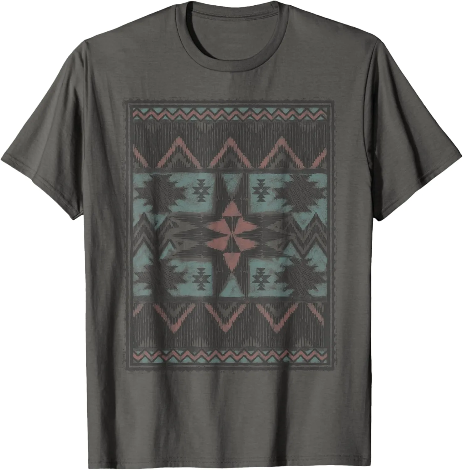 Watercolor Boho Blanket Geometric Pattern T-Shirt