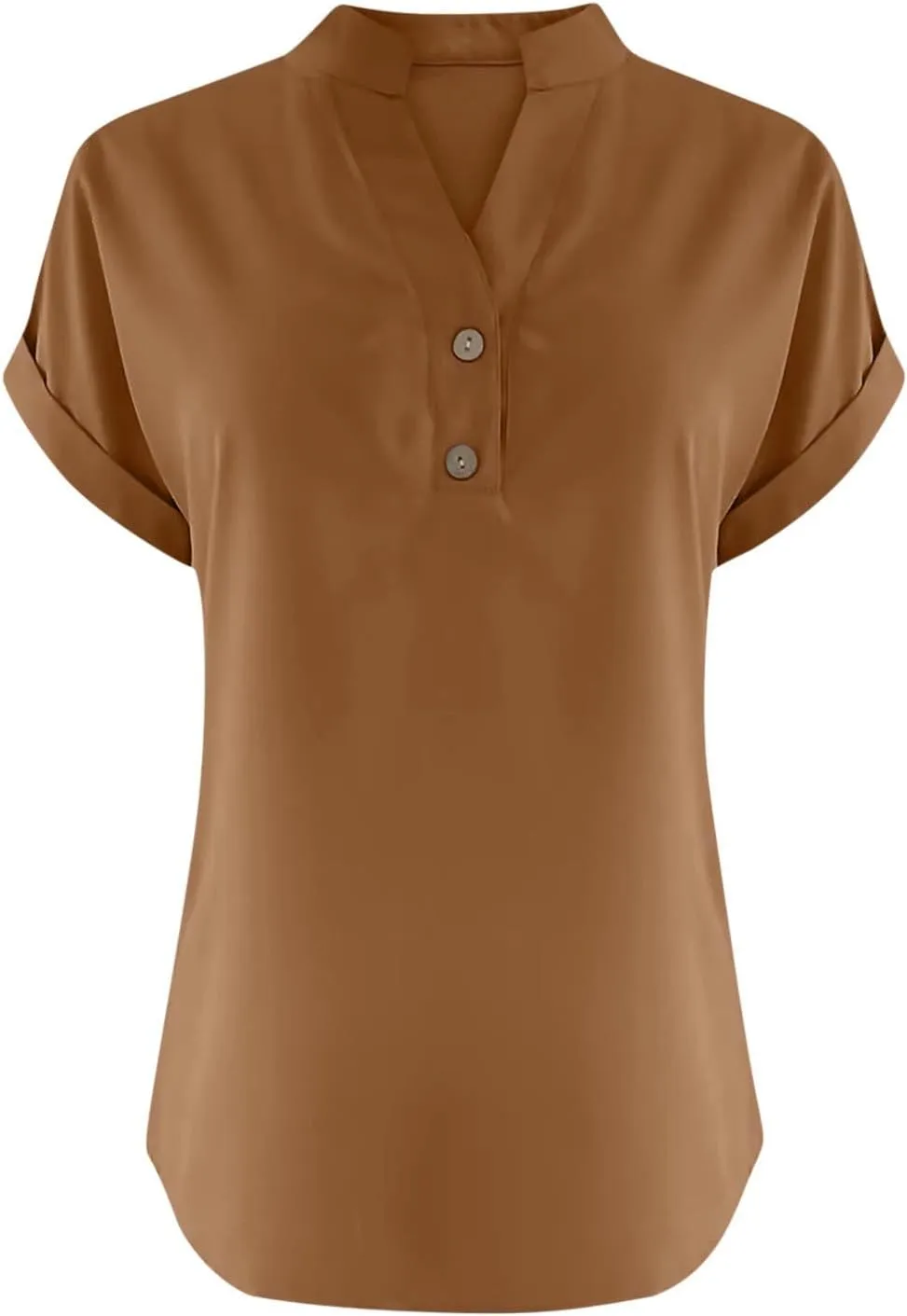 Women Cotton Linen Summer Tops Short Sleeve Loose Fit Blouses V Neck Dressy Casual Tunic Boho Resort Wear Clothing