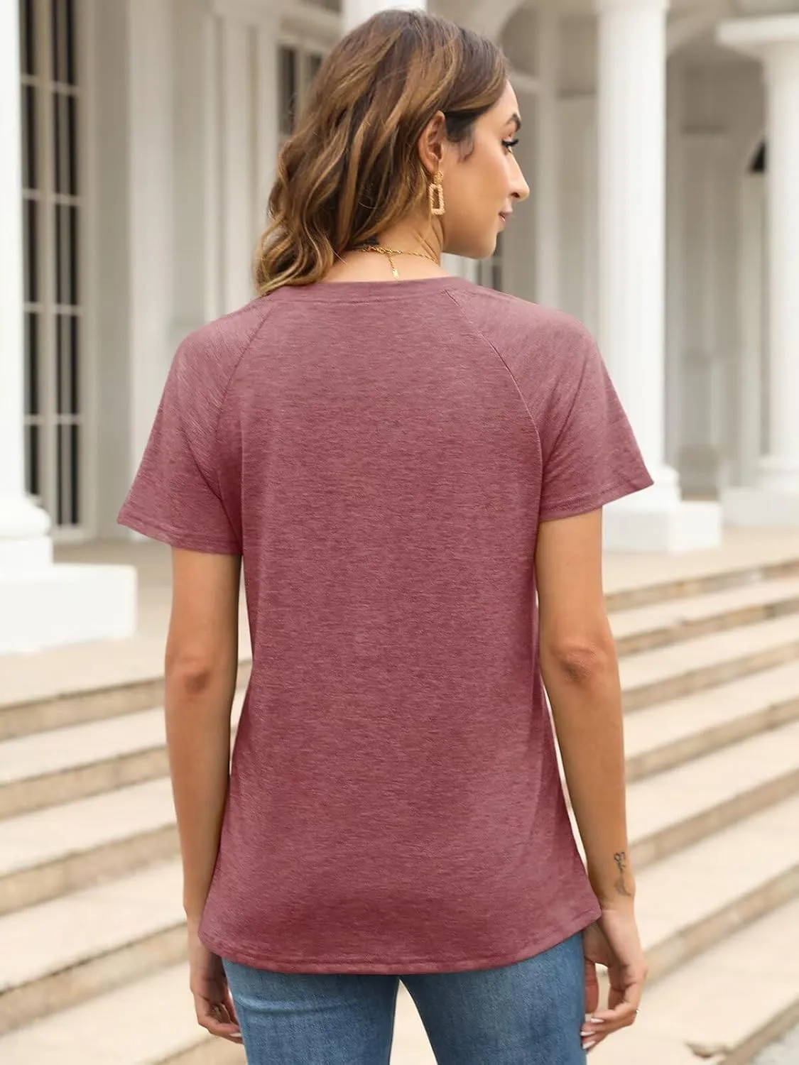 Women Crewneck Daisy Print Short Sleeve T-Shirts Summer Faith-Hope-Love Raglan Sleeve Tees Loose Fit Graphic Tops 2024