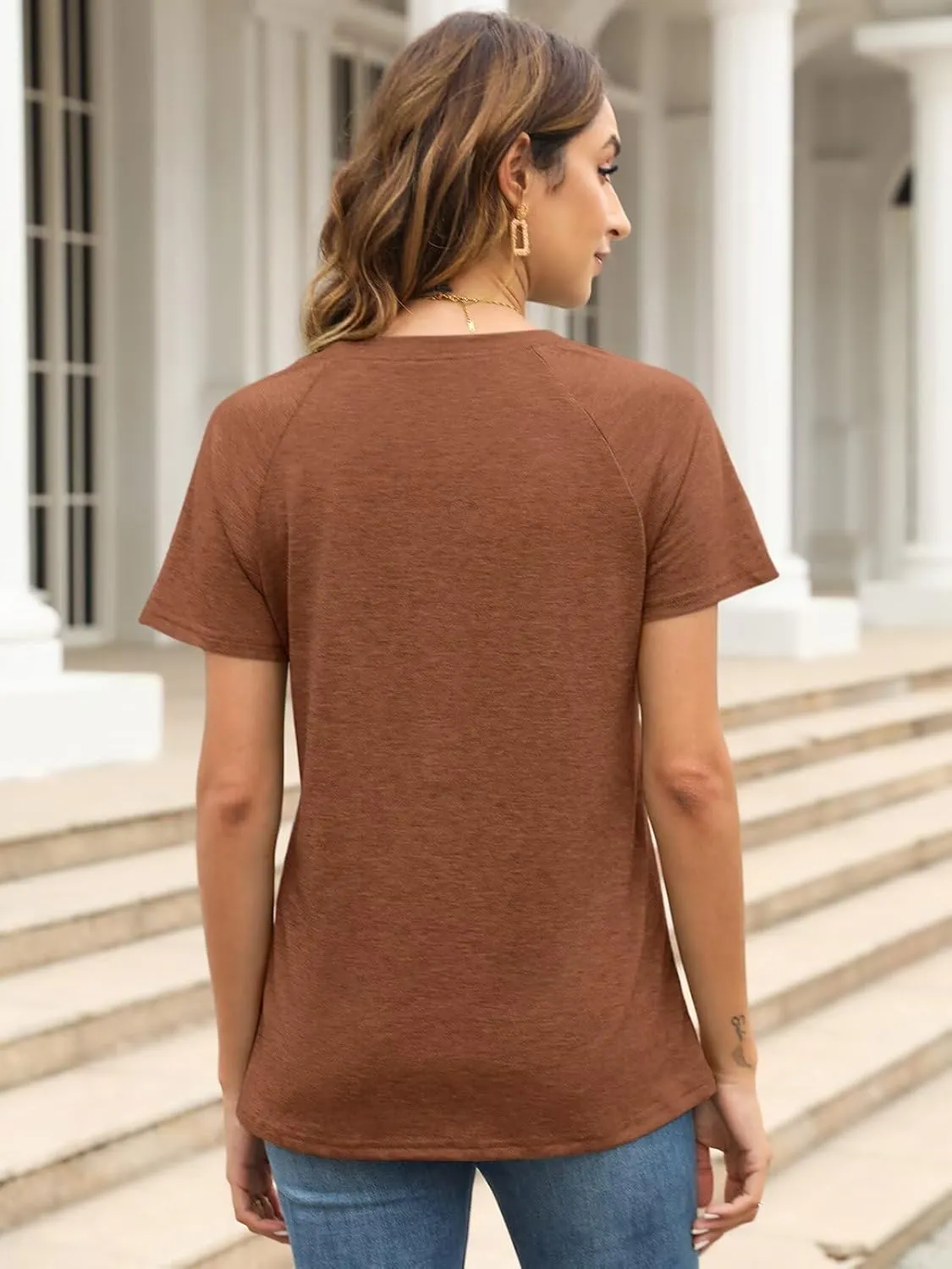 Women Crewneck Daisy Print Short Sleeve T-Shirts Summer Faith-Hope-Love Raglan Sleeve Tees Loose Fit Graphic Tops 2024