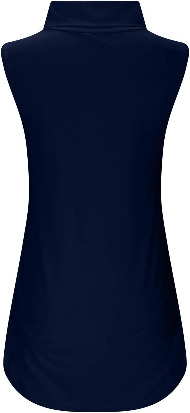 Women Mock Turtleneck Long Sleeve T Shirt Plus Size Sleeveless Tank Tops Basic Stretch Slim Fit Undershirts