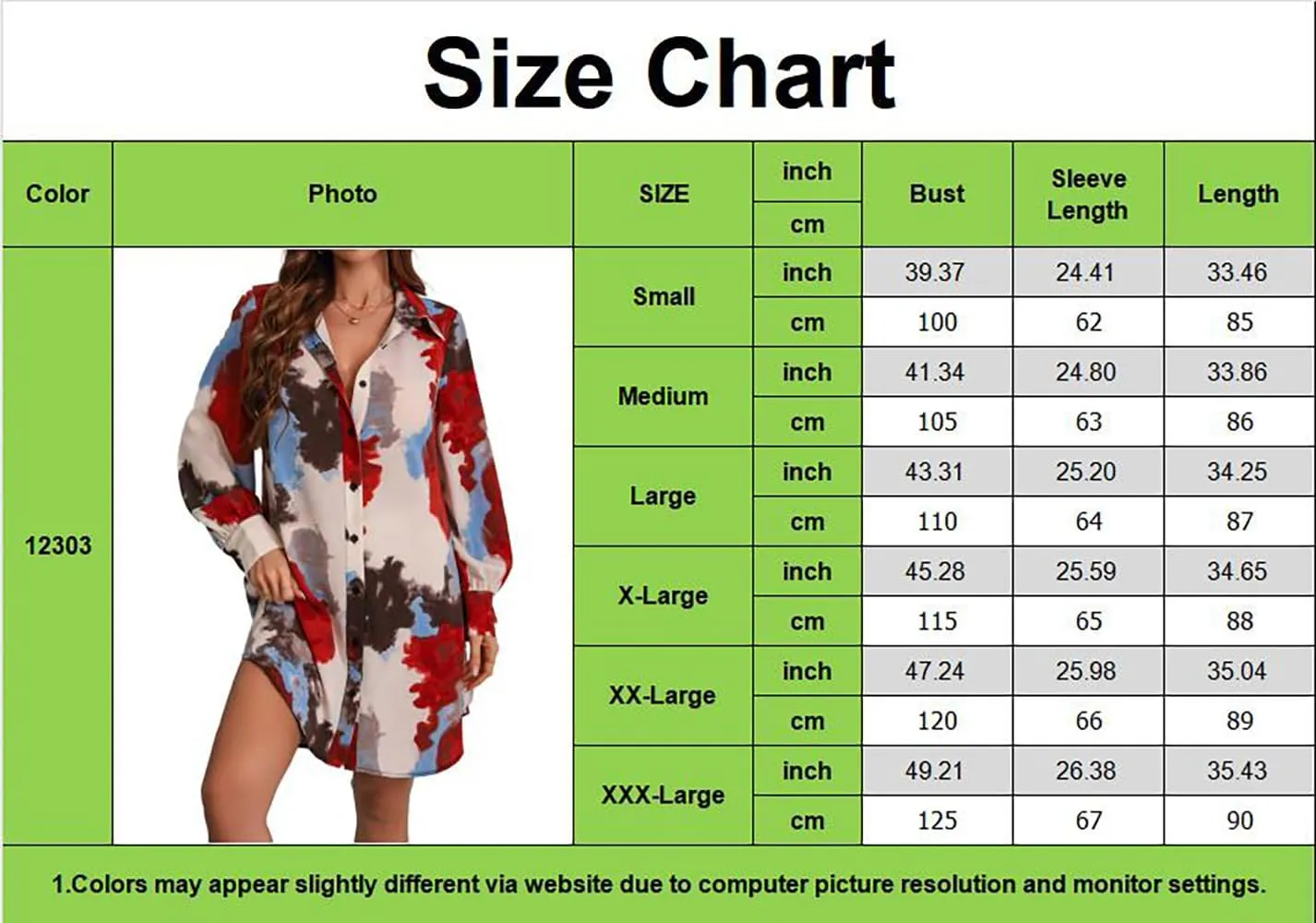 Women's Shirt Dresses Button Down Colorful Blouses Long Sleeve Floral Print Tops Loose Collar Sexy T-Shirts