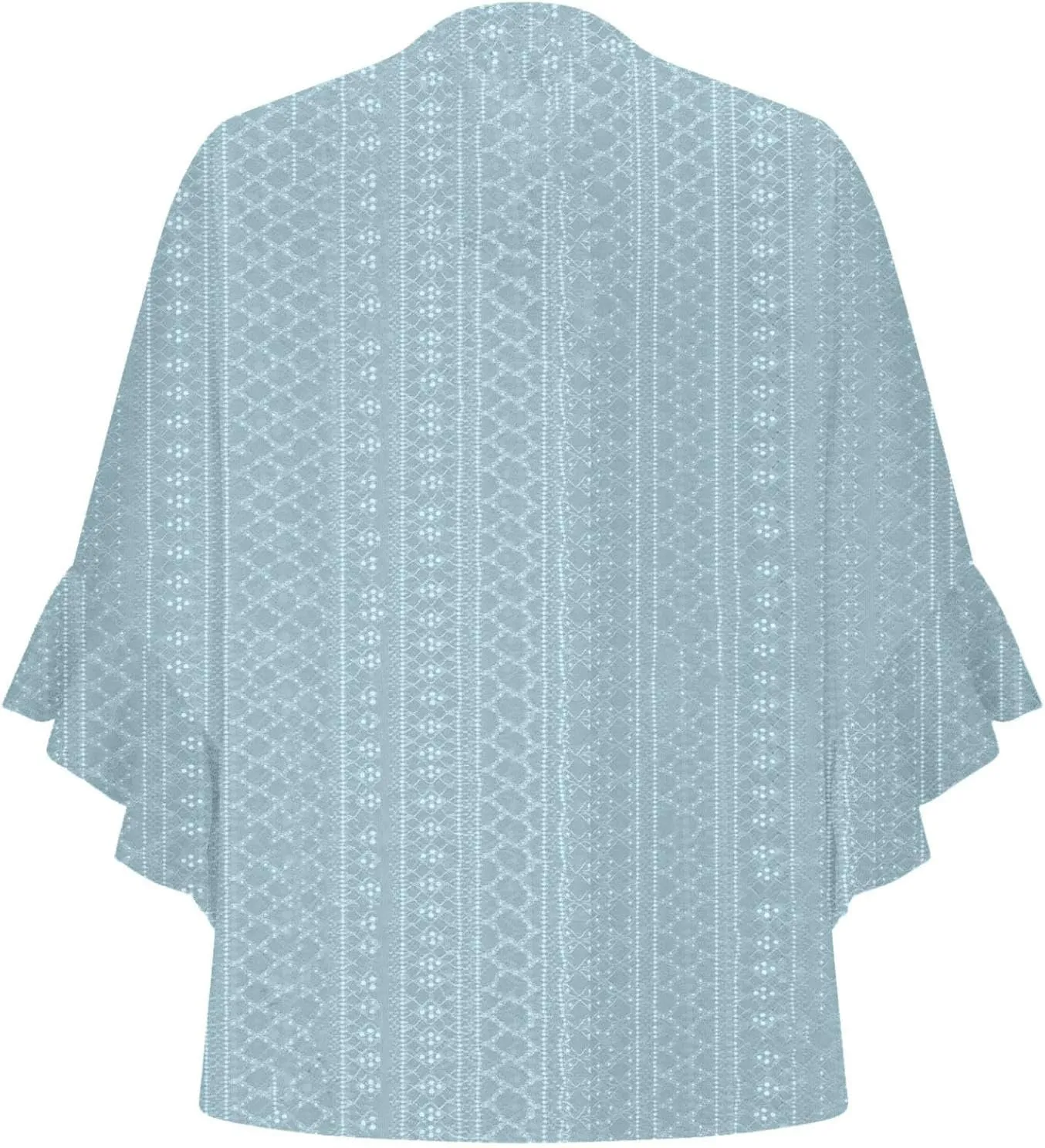 Womens Tops Elegant 3/4 Lace Sleeves V-Neck Button Up Hollow Out Tunic Top T-Shirt Solid Color Loose Tee 2025