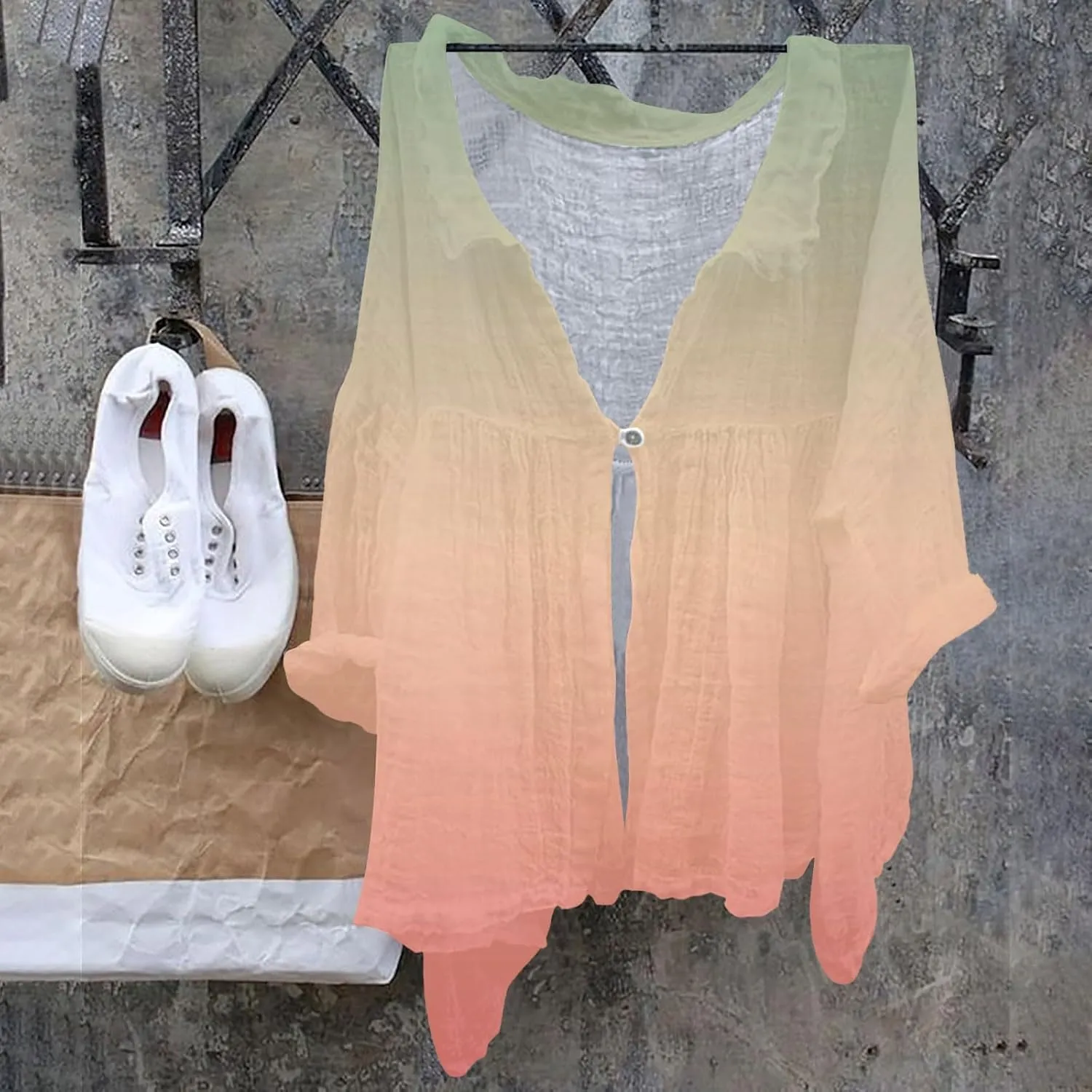 Womens V Neck Blouses Tops Women's Floral Butterfly Print Natural Autumn Fragrant Shirts Long Sleeve Cotton