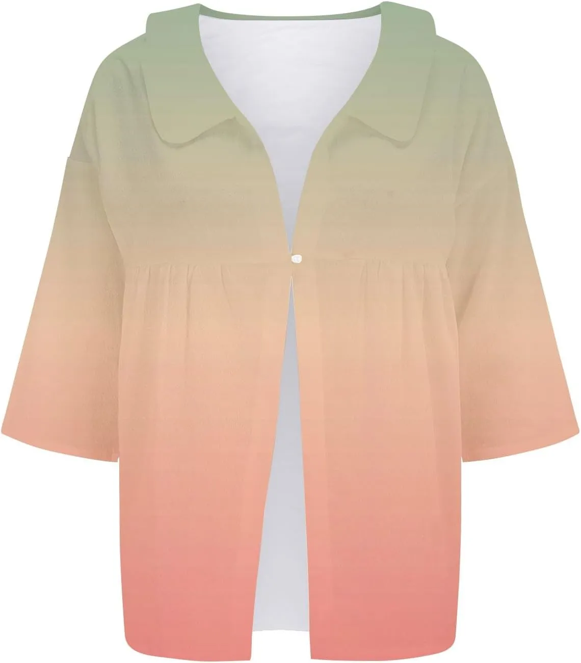 Womens V Neck Blouses Tops Women's Floral Butterfly Print Natural Autumn Fragrant Shirts Long Sleeve Cotton